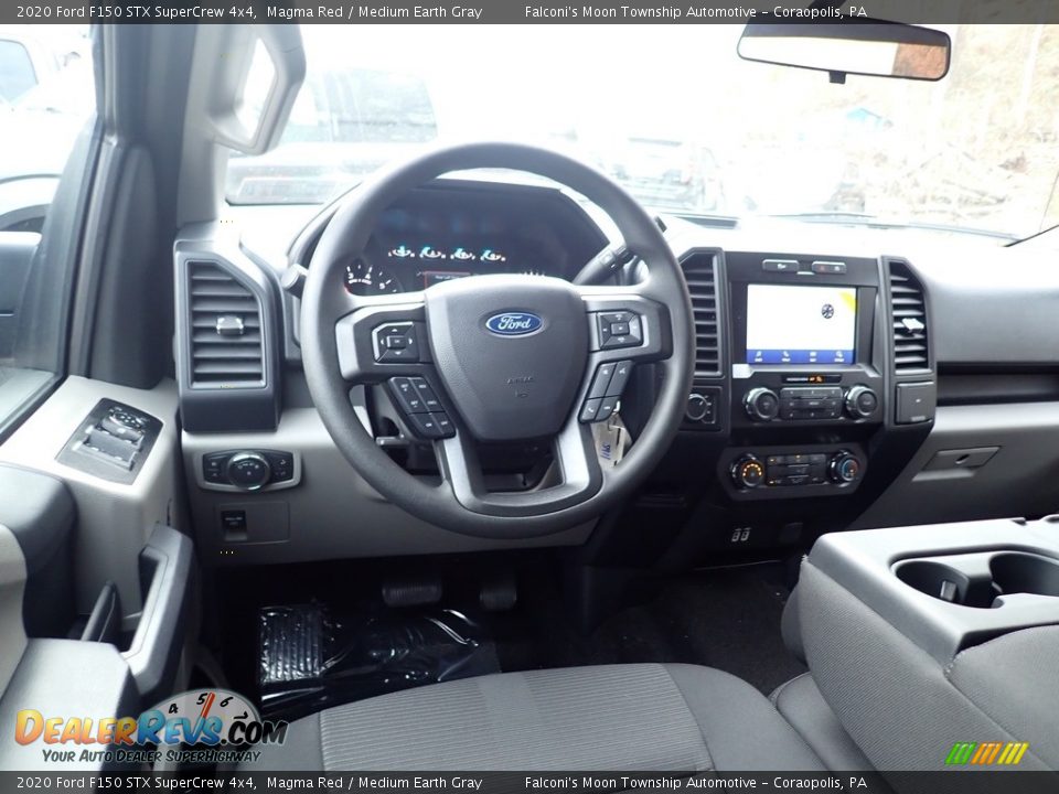2020 Ford F150 STX SuperCrew 4x4 Magma Red / Medium Earth Gray Photo #8