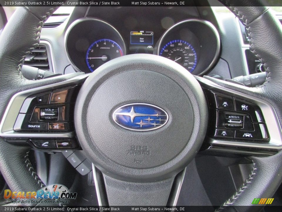 2019 Subaru Outback 2.5i Limited Crystal Black Silica / Slate Black Photo #11