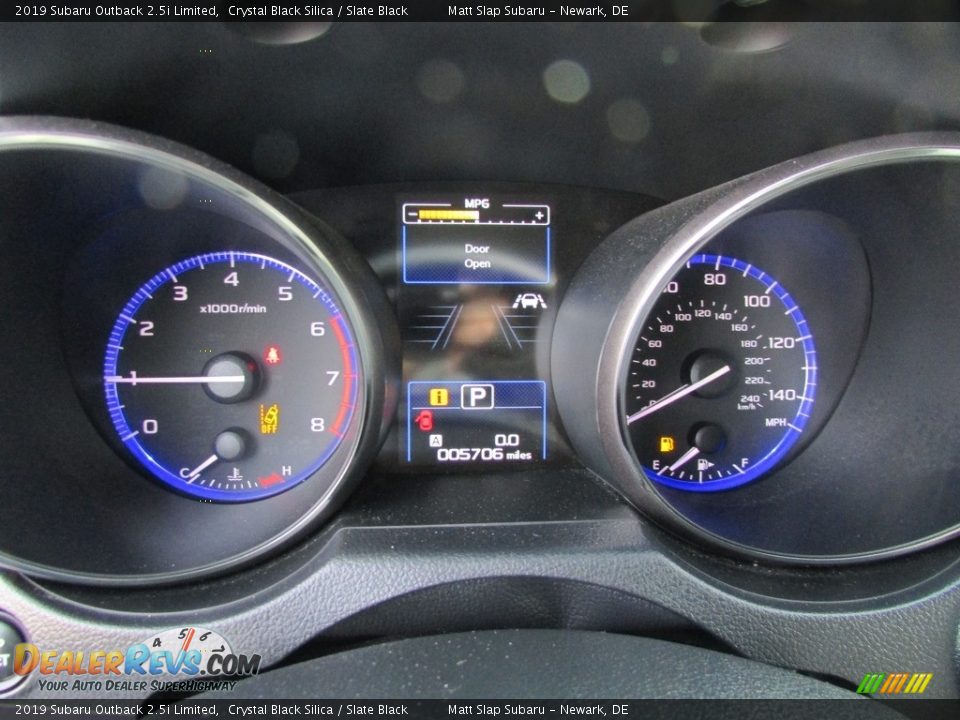 2019 Subaru Outback 2.5i Limited Crystal Black Silica / Slate Black Photo #28
