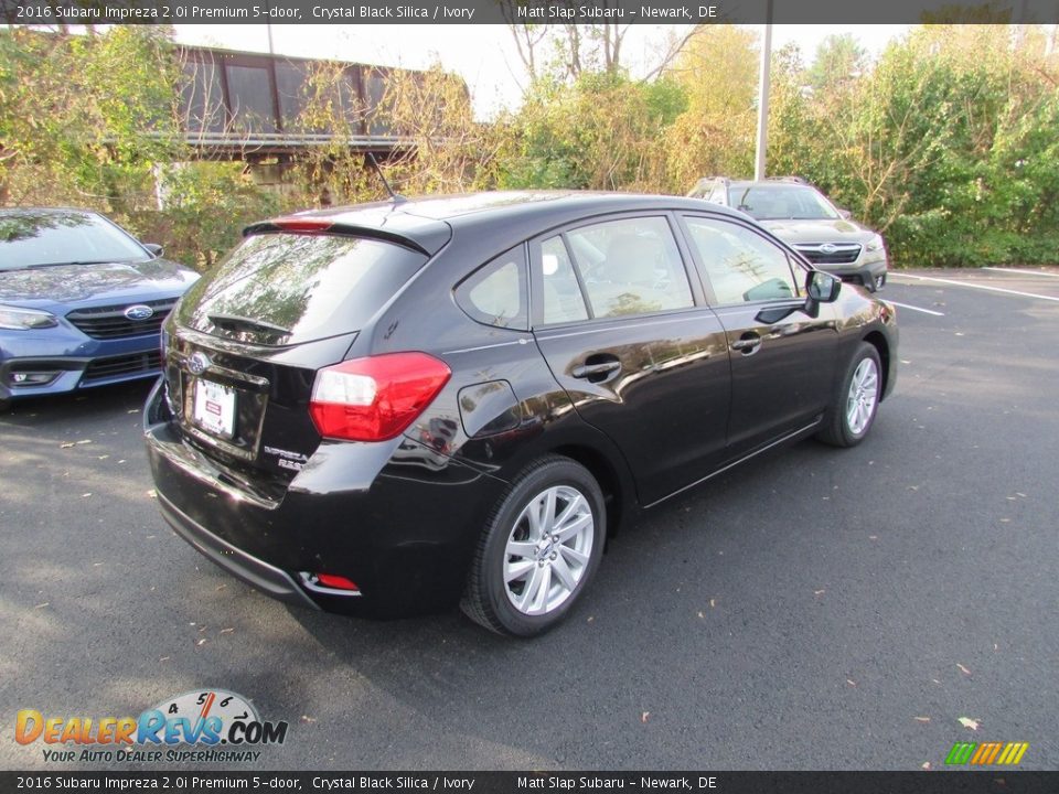 2016 Subaru Impreza 2.0i Premium 5-door Crystal Black Silica / Ivory Photo #6