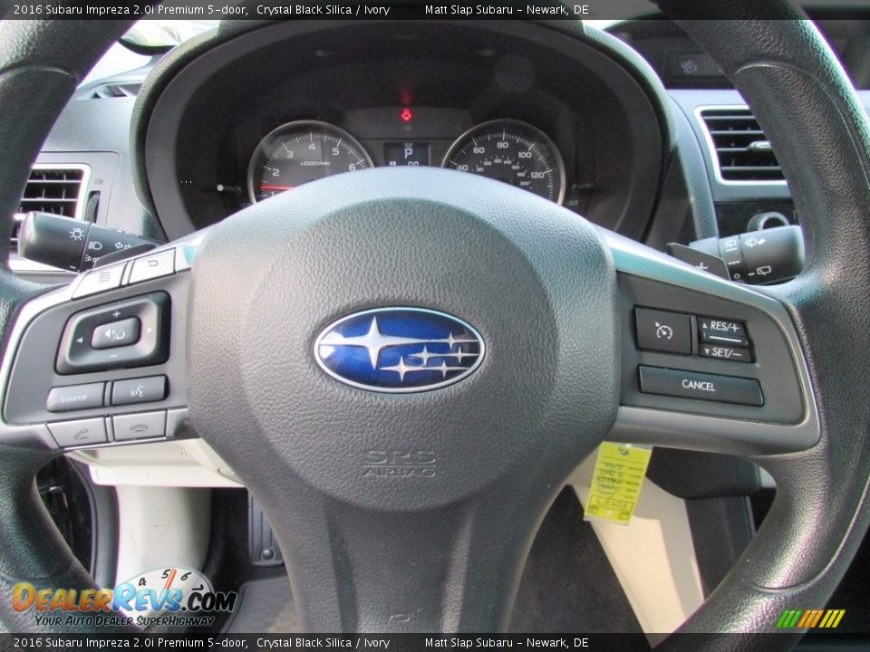 2016 Subaru Impreza 2.0i Premium 5-door Crystal Black Silica / Ivory Photo #11