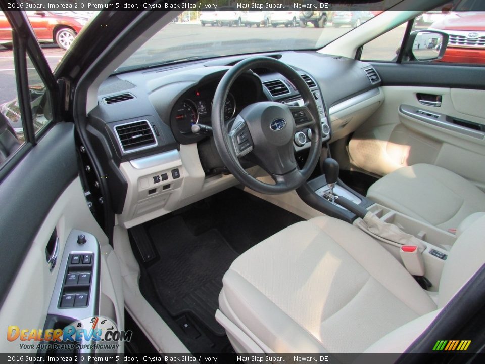2016 Subaru Impreza 2.0i Premium 5-door Crystal Black Silica / Ivory Photo #12