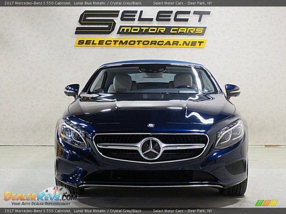 2017 Mercedes-Benz S 550 Cabriolet Lunar Blue Metallic / Crystal Grey/Black Photo #2