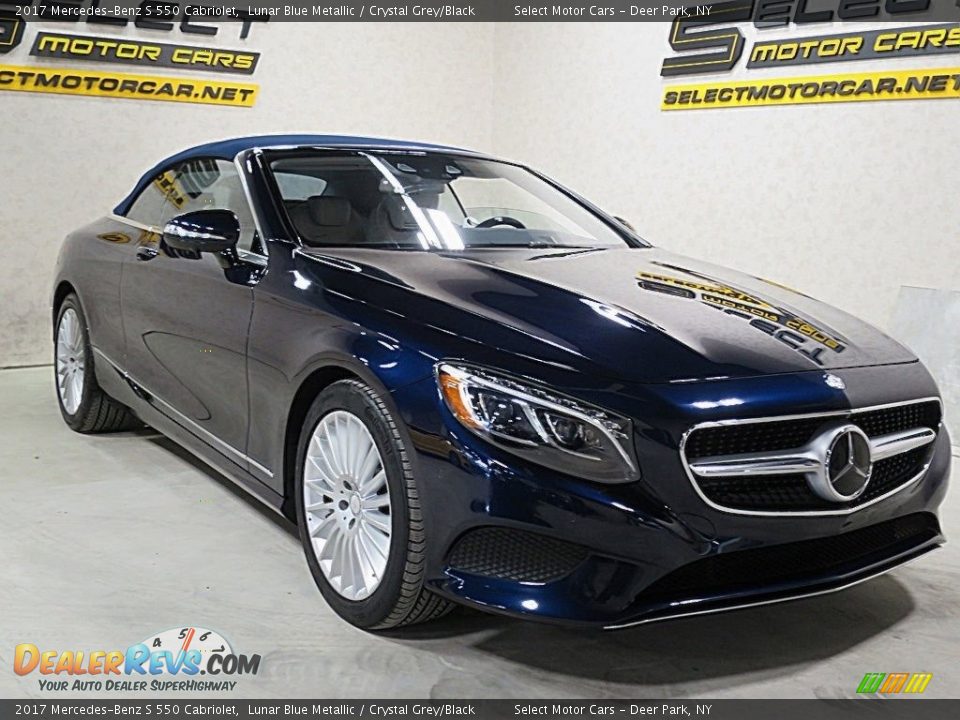2017 Mercedes-Benz S 550 Cabriolet Lunar Blue Metallic / Crystal Grey/Black Photo #3