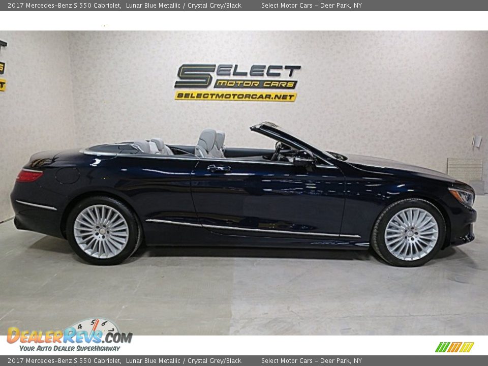 2017 Mercedes-Benz S 550 Cabriolet Lunar Blue Metallic / Crystal Grey/Black Photo #6