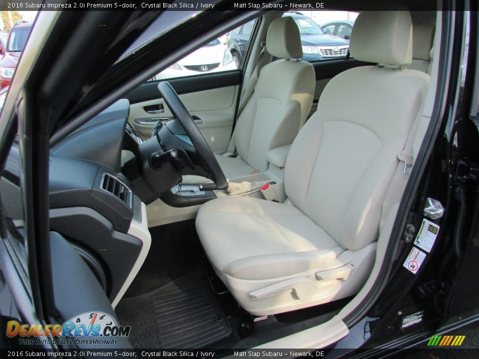 2016 Subaru Impreza 2.0i Premium 5-door Crystal Black Silica / Ivory Photo #16