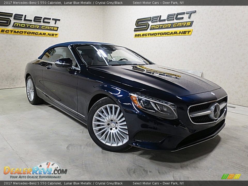 2017 Mercedes-Benz S 550 Cabriolet Lunar Blue Metallic / Crystal Grey/Black Photo #8