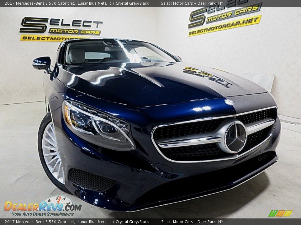 2017 Mercedes-Benz S 550 Cabriolet Lunar Blue Metallic / Crystal Grey/Black Photo #9