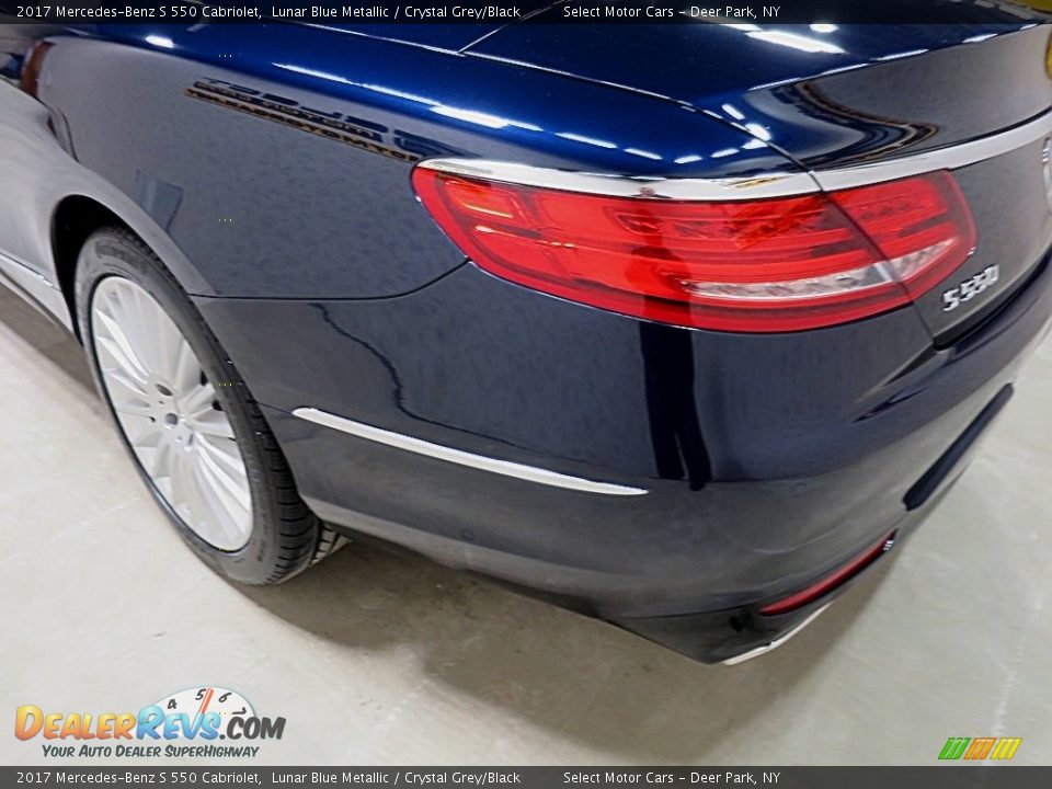 2017 Mercedes-Benz S 550 Cabriolet Lunar Blue Metallic / Crystal Grey/Black Photo #12