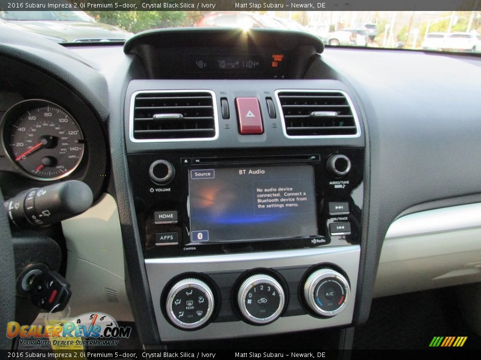 2016 Subaru Impreza 2.0i Premium 5-door Crystal Black Silica / Ivory Photo #25