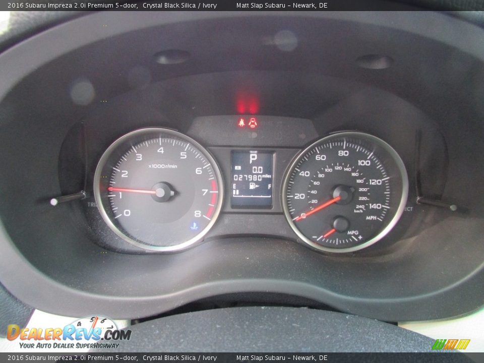 2016 Subaru Impreza 2.0i Premium 5-door Crystal Black Silica / Ivory Photo #27