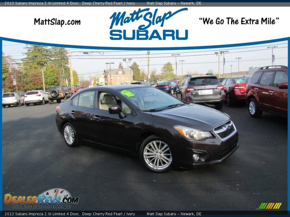 2013 Subaru Impreza 2.0i Limited 4 Door Deep Cherry Red Pearl / Ivory Photo #1