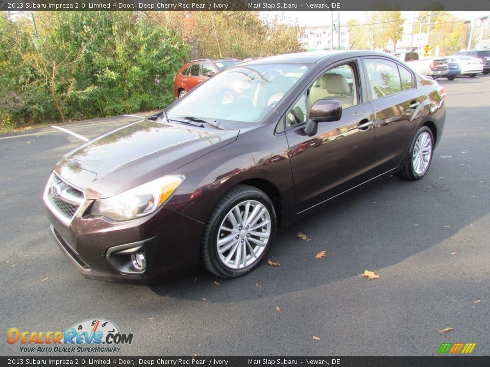 2013 Subaru Impreza 2.0i Limited 4 Door Deep Cherry Red Pearl / Ivory Photo #2