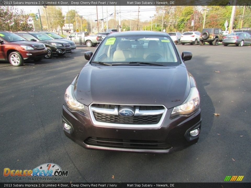2013 Subaru Impreza 2.0i Limited 4 Door Deep Cherry Red Pearl / Ivory Photo #3