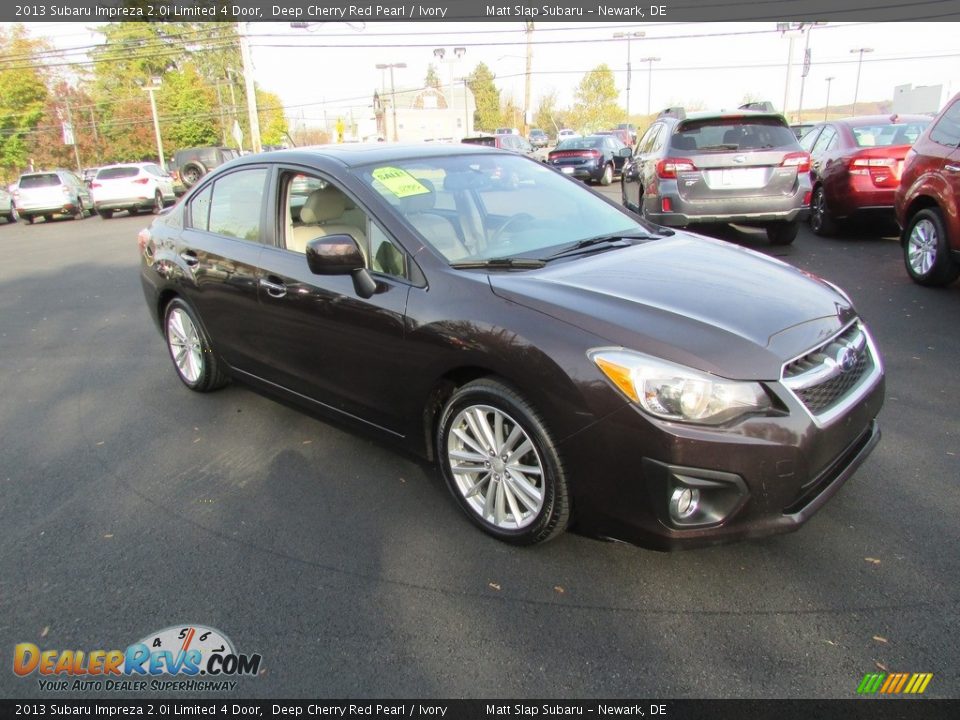 2013 Subaru Impreza 2.0i Limited 4 Door Deep Cherry Red Pearl / Ivory Photo #4