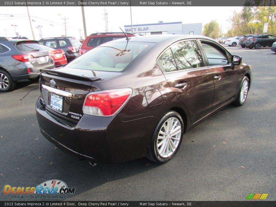 2013 Subaru Impreza 2.0i Limited 4 Door Deep Cherry Red Pearl / Ivory Photo #6
