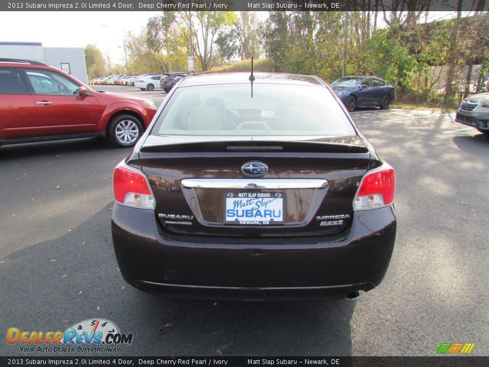 2013 Subaru Impreza 2.0i Limited 4 Door Deep Cherry Red Pearl / Ivory Photo #7