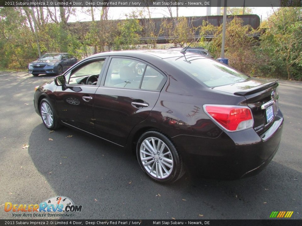2013 Subaru Impreza 2.0i Limited 4 Door Deep Cherry Red Pearl / Ivory Photo #8