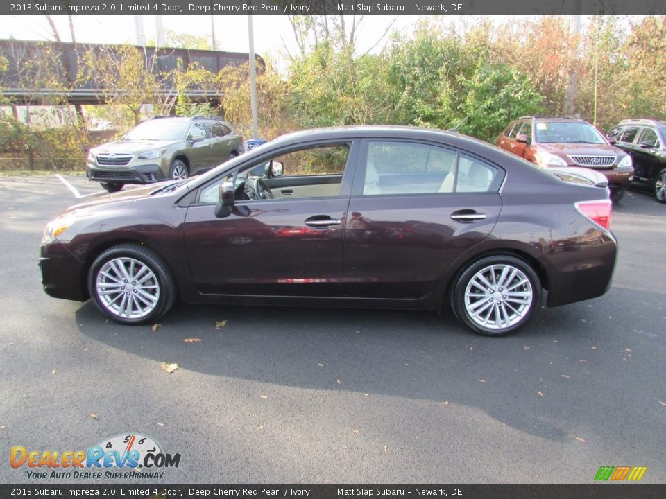 2013 Subaru Impreza 2.0i Limited 4 Door Deep Cherry Red Pearl / Ivory Photo #9