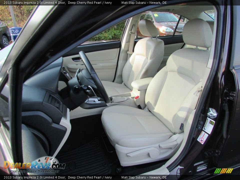 2013 Subaru Impreza 2.0i Limited 4 Door Deep Cherry Red Pearl / Ivory Photo #16