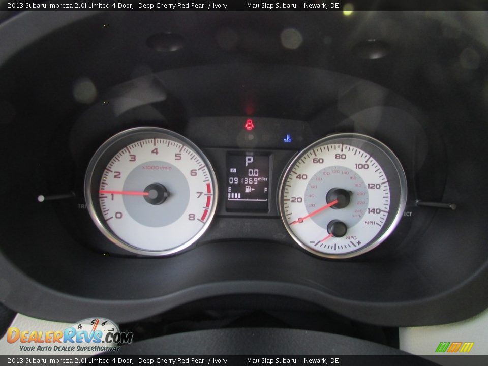 2013 Subaru Impreza 2.0i Limited 4 Door Deep Cherry Red Pearl / Ivory Photo #28