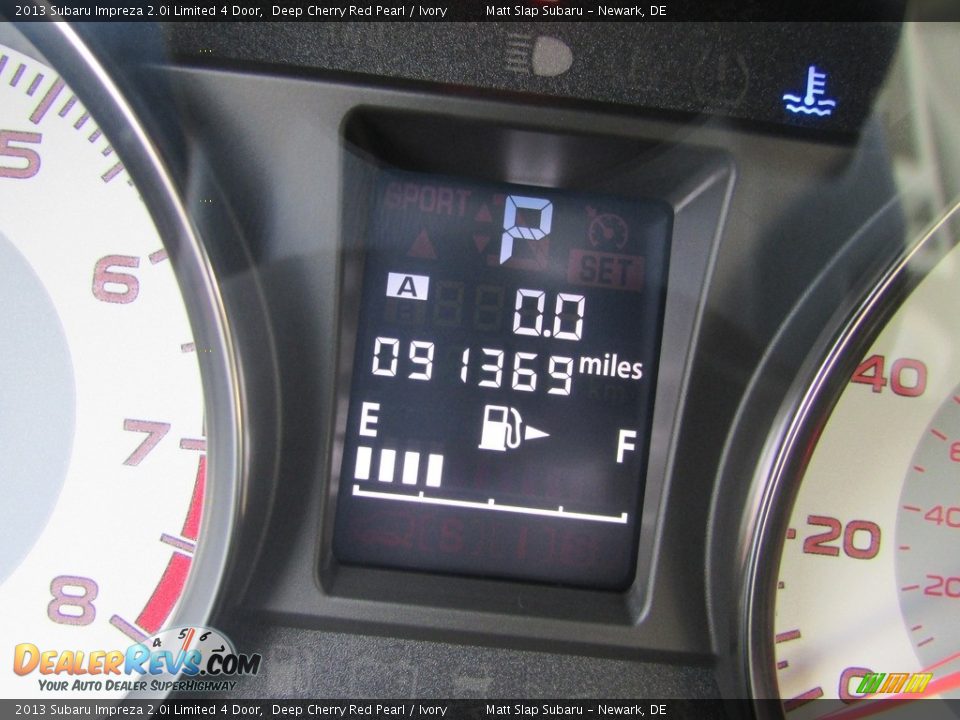 2013 Subaru Impreza 2.0i Limited 4 Door Deep Cherry Red Pearl / Ivory Photo #29