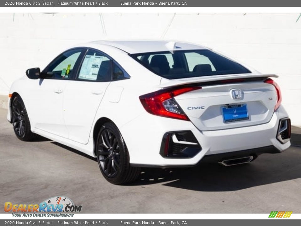 2020 Honda Civic Si Sedan Platinum White Pearl / Black Photo #2