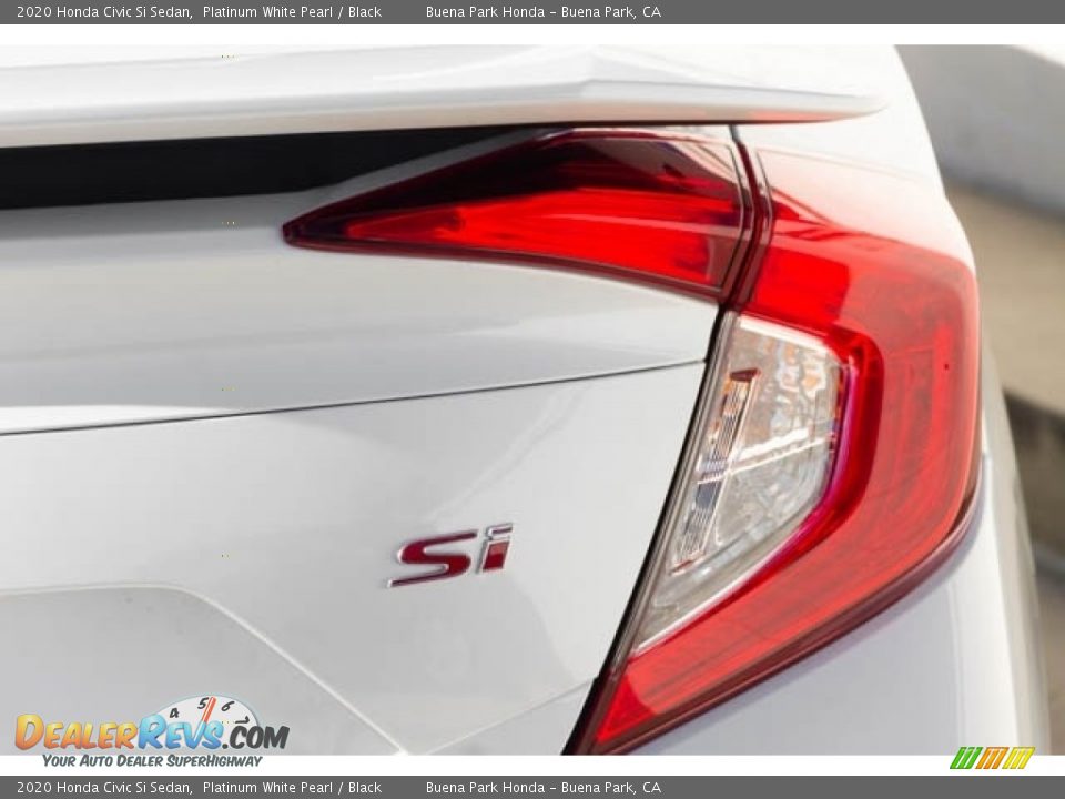 2020 Honda Civic Si Sedan Platinum White Pearl / Black Photo #7