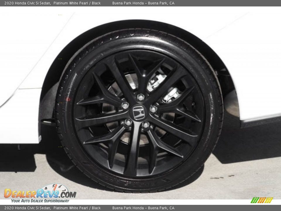 2020 Honda Civic Si Sedan Platinum White Pearl / Black Photo #11