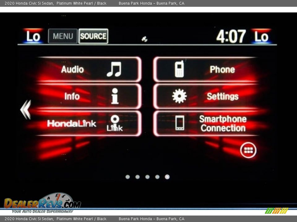 2020 Honda Civic Si Sedan Platinum White Pearl / Black Photo #32