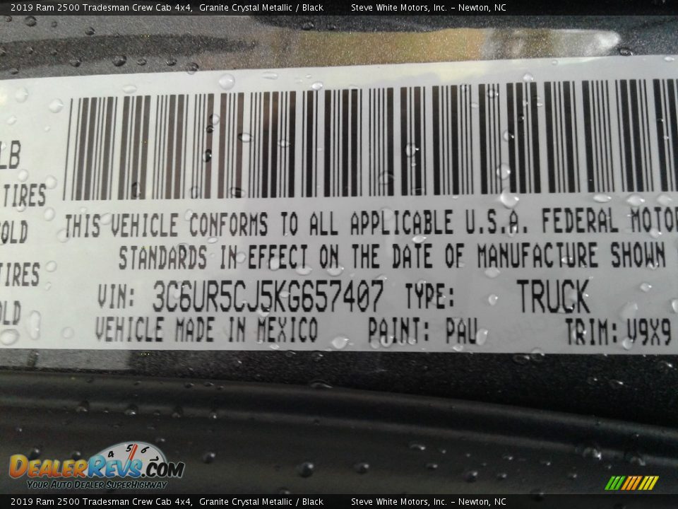 2019 Ram 2500 Tradesman Crew Cab 4x4 Granite Crystal Metallic / Black Photo #29