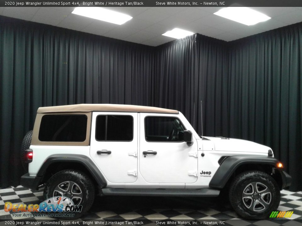 2020 Jeep Wrangler Unlimited Sport 4x4 Bright White / Heritage Tan/Black Photo #5