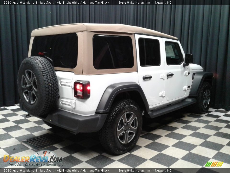 2020 Jeep Wrangler Unlimited Sport 4x4 Bright White / Heritage Tan/Black Photo #6