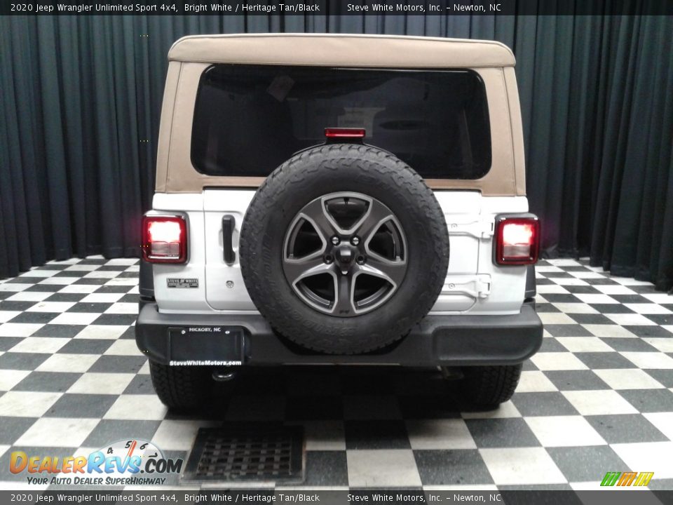 2020 Jeep Wrangler Unlimited Sport 4x4 Bright White / Heritage Tan/Black Photo #7