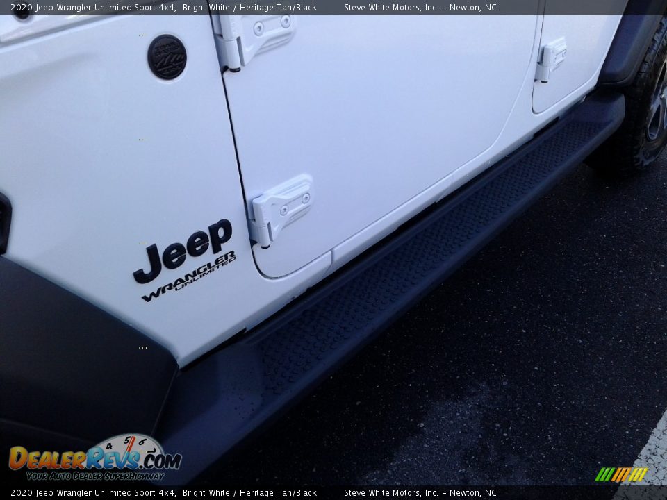 2020 Jeep Wrangler Unlimited Sport 4x4 Bright White / Heritage Tan/Black Photo #27