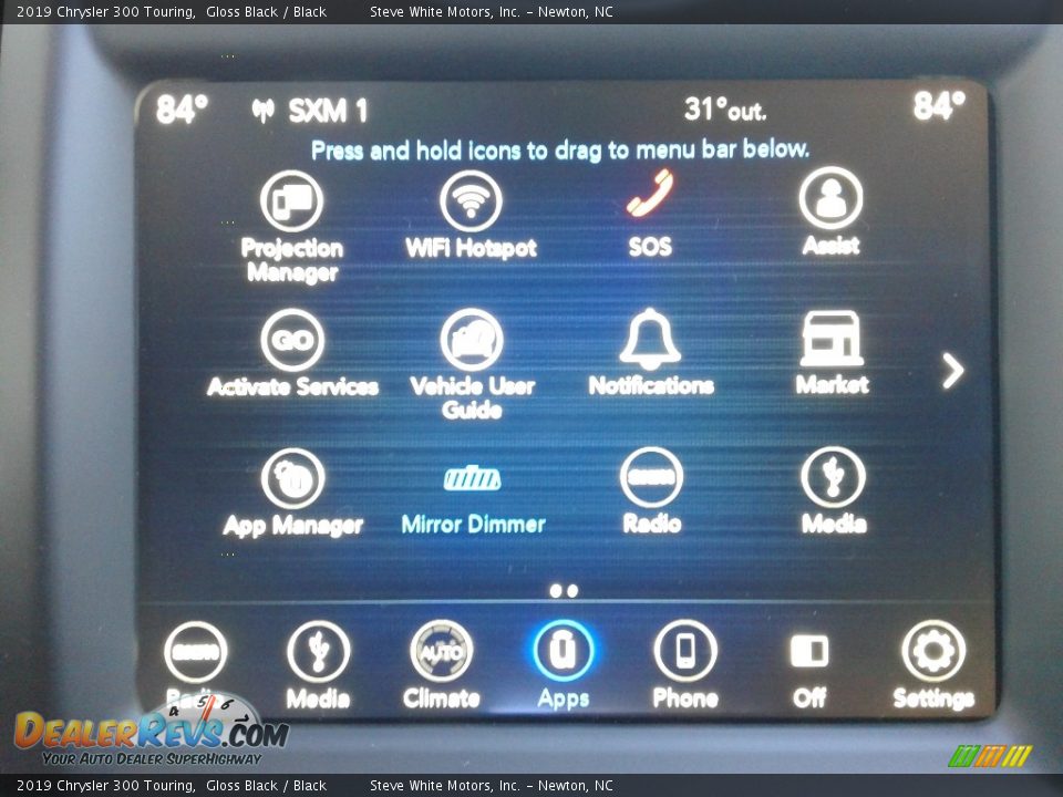 2019 Chrysler 300 Touring Gloss Black / Black Photo #23