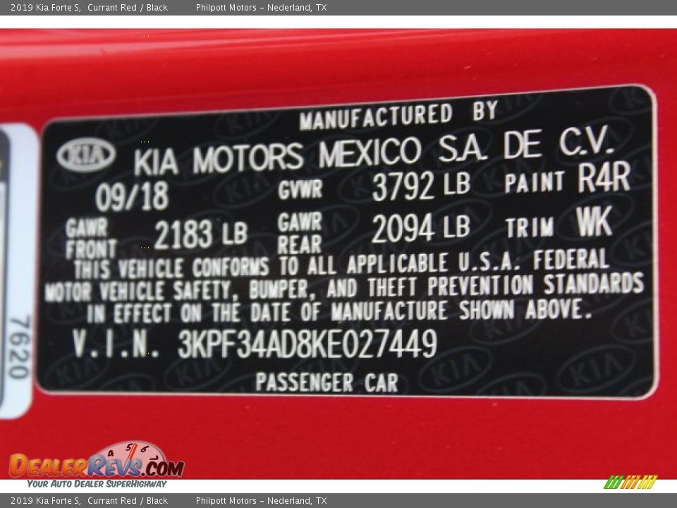 2019 Kia Forte S Currant Red / Black Photo #26