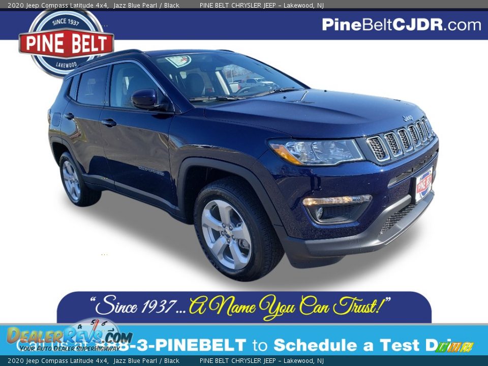 2020 Jeep Compass Latitude 4x4 Jazz Blue Pearl / Black Photo #1