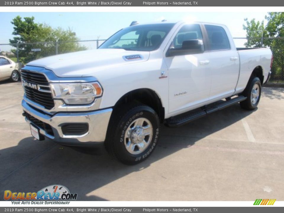 2019 Ram 2500 Bighorn Crew Cab 4x4 Bright White / Black/Diesel Gray Photo #3