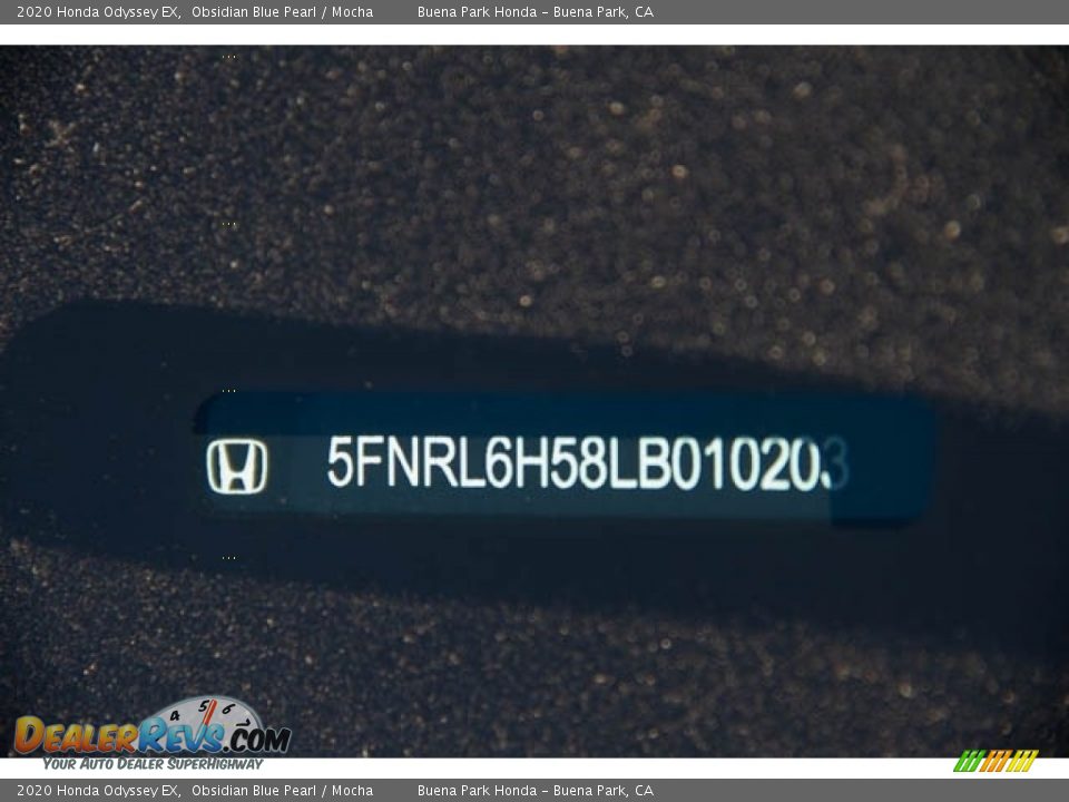 2020 Honda Odyssey EX Obsidian Blue Pearl / Mocha Photo #18