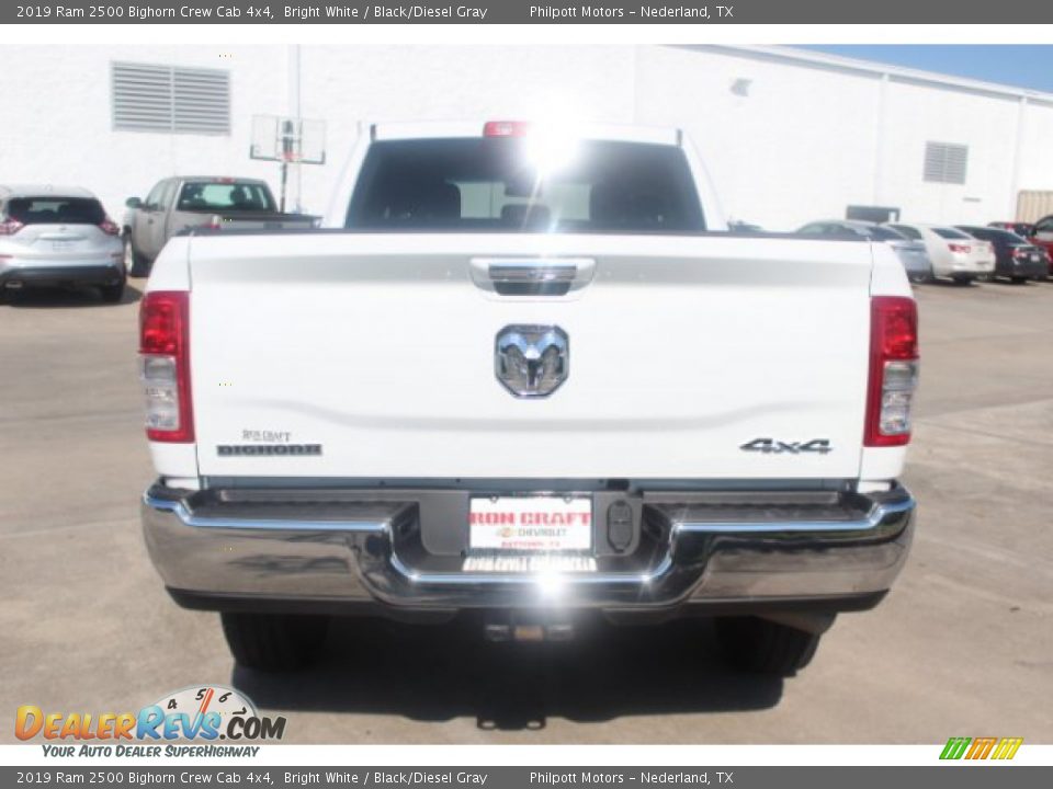 2019 Ram 2500 Bighorn Crew Cab 4x4 Bright White / Black/Diesel Gray Photo #7