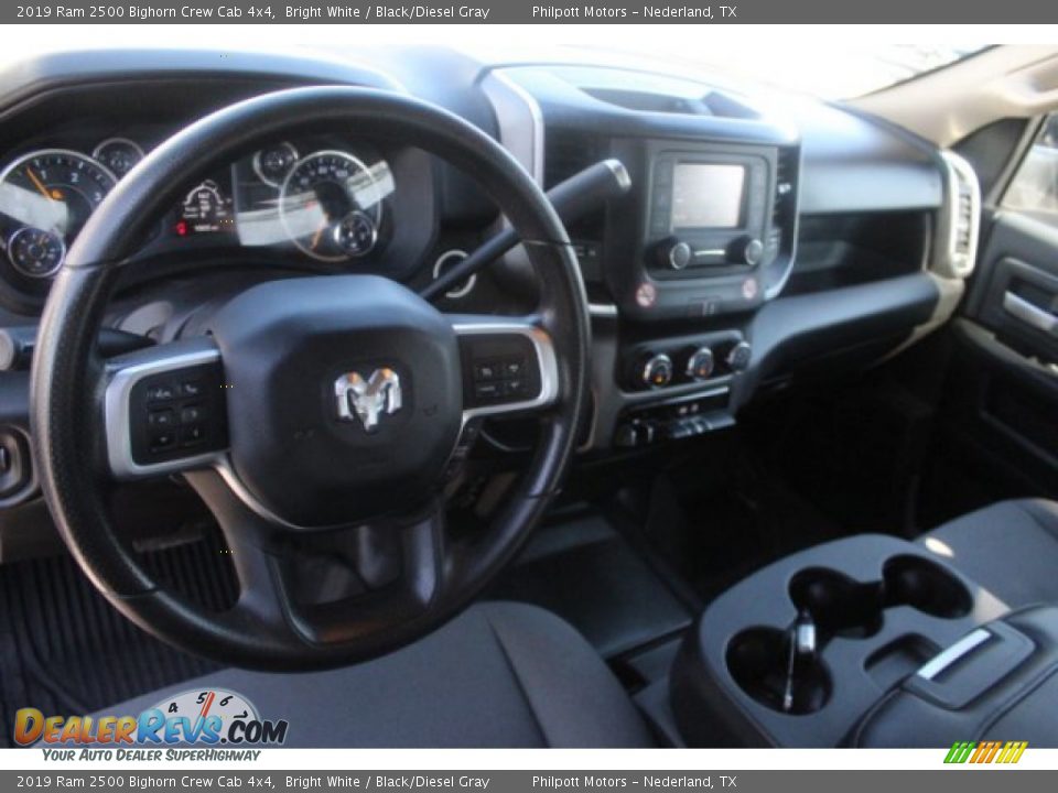 2019 Ram 2500 Bighorn Crew Cab 4x4 Bright White / Black/Diesel Gray Photo #11