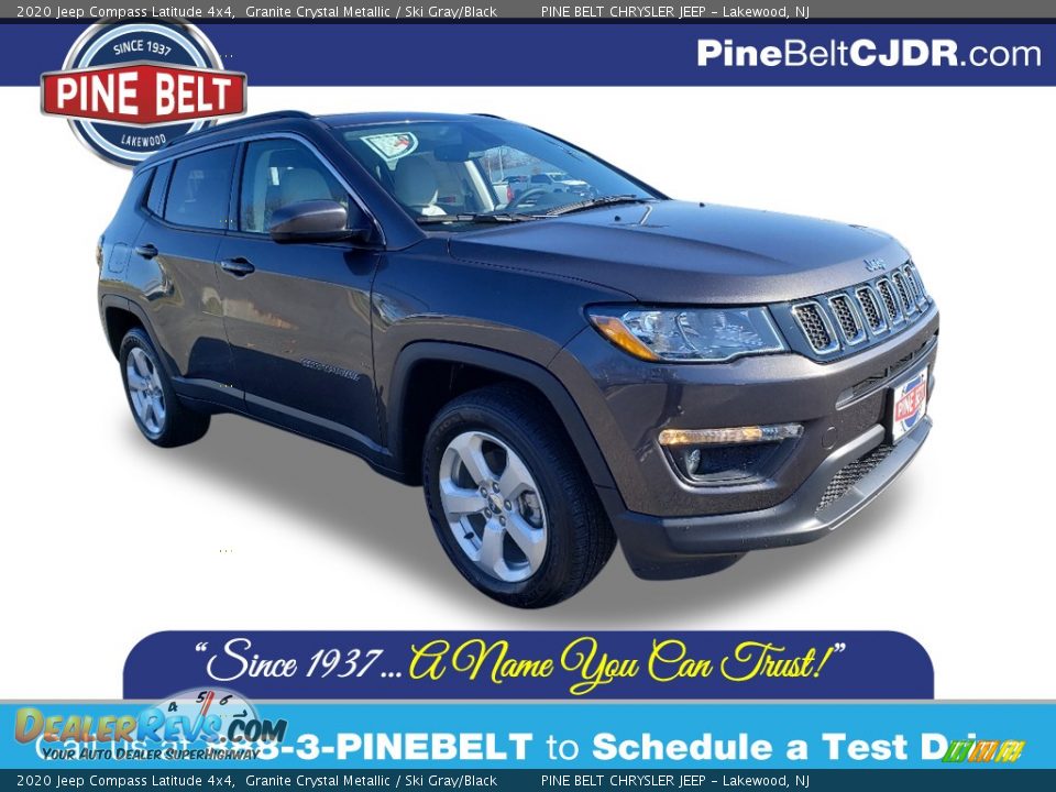2020 Jeep Compass Latitude 4x4 Granite Crystal Metallic / Ski Gray/Black Photo #1