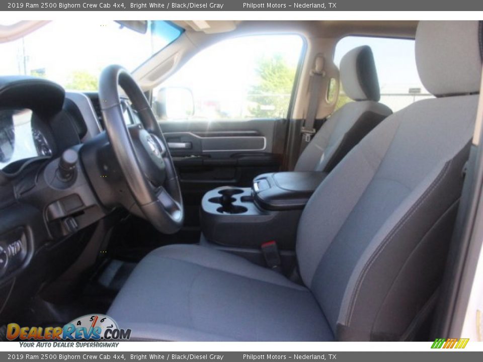 2019 Ram 2500 Bighorn Crew Cab 4x4 Bright White / Black/Diesel Gray Photo #12