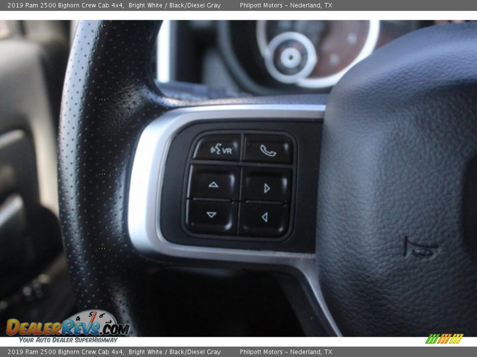 2019 Ram 2500 Bighorn Crew Cab 4x4 Bright White / Black/Diesel Gray Photo #19