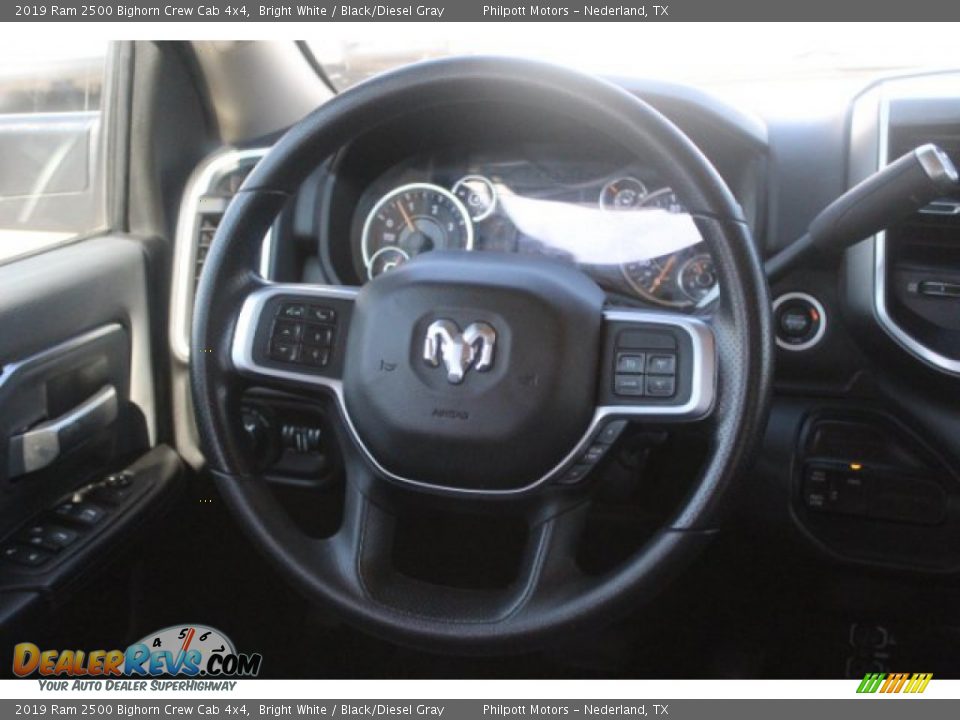 2019 Ram 2500 Bighorn Crew Cab 4x4 Bright White / Black/Diesel Gray Photo #24