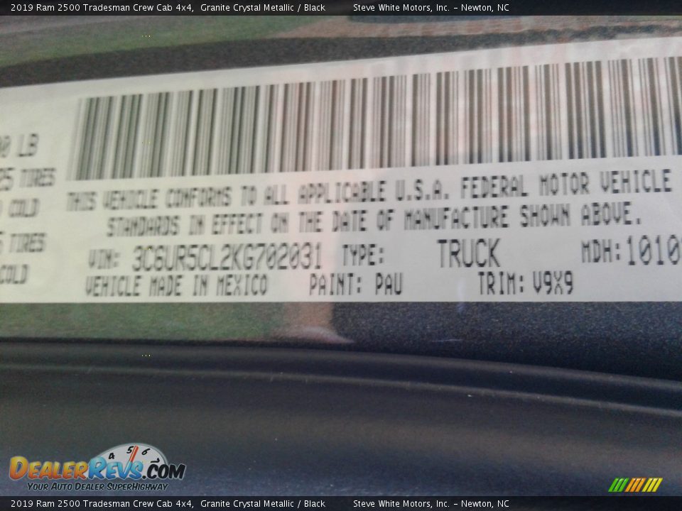 2019 Ram 2500 Tradesman Crew Cab 4x4 Granite Crystal Metallic / Black Photo #26