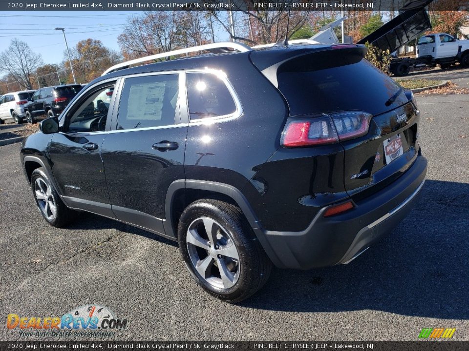 2020 Jeep Cherokee Limited 4x4 Diamond Black Crystal Pearl / Ski Gray/Black Photo #4