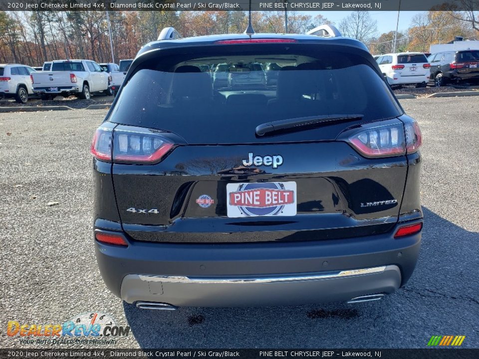 2020 Jeep Cherokee Limited 4x4 Diamond Black Crystal Pearl / Ski Gray/Black Photo #5