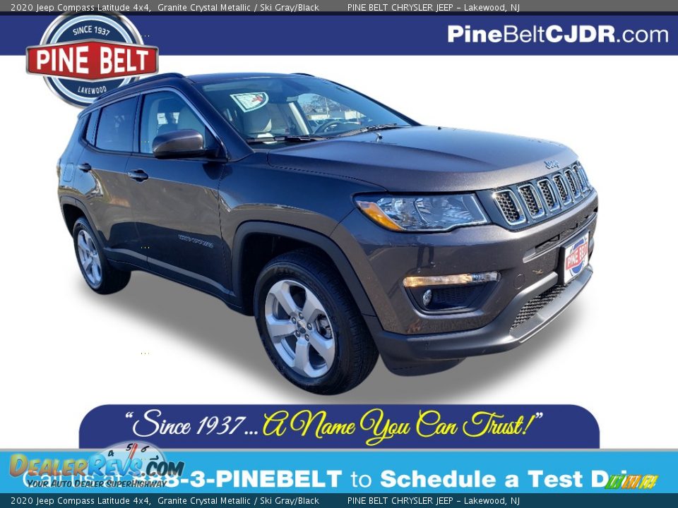 2020 Jeep Compass Latitude 4x4 Granite Crystal Metallic / Ski Gray/Black Photo #1